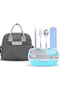 -Insulated Lunch Bag with 304 Stainless Steel Bento Lunch Box – 4-Compartment Leak-Resistant Food Container with Stainless Steel Cutlery Set