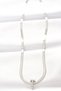 316L Steel t Letter Silver Color Italian Chain Necklace - 2