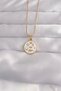 316L Steel Gold Color White Enamel Mixed Figure Tarot Necklace