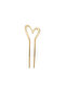 Gold Metal Heart Hair Clip