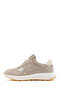 Women's Beige Lace-Up Thick Sole Suede Leather Sneaker 26Sfd371810 - 3