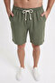 Men's Khaki Muslin Linen Shorts 100% Cotton Full Fit with Back Pockets