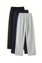 Set of 3/Pack Unisex Men'S/Women's Regular Fit/Comfortable Cut/Comfortable Fit Multi-Color Pipe/Straight Leg Sweatpants - 5