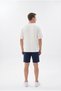 Men's White Color Oversize Fit Silky Textured Smooth Model Fabric T-Shirt - 5