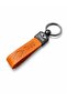 Togg Compatible Keychain with Logo, Metal Ring, Car Keychain, Brown Leather - 2