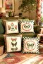 Floral Patterned 4-Piece Throw Pillow Cover Set - 2