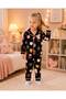 100% Cotton Long Sleeve Buttoned Seasonal Cat Patterned Soft Textured Bottom and Top Unisex Baby Pajama Set for Girls and Boys