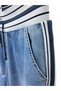 Plus Size Elastic Waist Denim Women's Trousers - 3