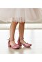 Silvery Girls' High-Heeled Shoes. - 4