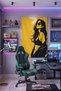 Pop Art Woman with Glasses and Cigarette Designed Wall Covering – Modern Decorative Quality Fabric Tapestry Wall Carpet - 3