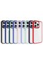 iPhone 15 Pro Case Transparent Back Face Camera Raised Silicone Senk - 2