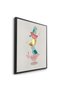 Minimalist Stacked Birds Kids Wall Art | Portrait Framed Canvas Print with Gold Foil Embossed | Luxury Modern Decor for Kids Room - 3