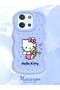 Poco C85 Compatible Case Camera Protector Blue Silicone Couple Phone Case Kitty Pattern - 2