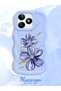 Realme Note 50 Compatible Case Camera Protector Blue Silicone Couple Phone Case Floral Pattern - 2