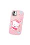 Samsung Galaxy A04 Compatible Case with Camera Protection Pink Silicone Couple Phone Case with Kitty Pattern - 3
