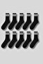 Men's 10-Pack Cotton Striped Tennis-Sports Socks