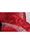 Heart-Shaped Couple Prayer Rug Set Velvet Dowry Gift for Bride and Groom 2-Piece Prayer Rug Set - 3