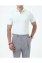 Italian Style Slim Fit Men's Italian Collar Short-Sleeved Knitwear T-Shirt White T20044-07