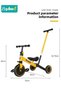 3-in-1 Kids Tricycle, Toddler Trike Bike - Perfect Ride-On Tricycles with Removable Parent Han - 2