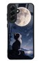 Samsung A56 Moon Guardian Kitty Design Glossy Phone Case