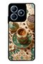 Realme C63 Glossy Phone Case with Turquoise Ottoman Coffee Design