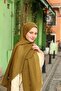 Jacquard Ethnic Pattern Vellure Shawl - Oil Green - 4