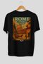 Rome Italy 2 Black Oversize Country City Back Printed Unisex T-Shirt 100% Cotton Premium