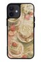 iPhone 12 Mini Glossy Phone Case with Sage Strawberry Matcha Design