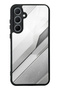 Samsung A35 Silver Titanium Edge Design Glossy Phone Case
