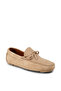 Men's Genuine Suede Cream Color Loafers - 6