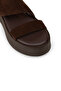 Women's Genuine Suede Brown Sandals - 3