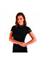 Berrak women's lace-trimmed short sleeve blouse with elastane - 2144 - 2