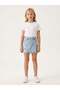 Girl's Ripped Detailed Design Shorts Skirt