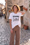Premium Oversize Unisex White T-Shirt Istanbul Hagia Sophia Patterned T-Shirt