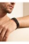 Herringbone Steel Chain and Leather Men's Masculine Gift Bracelet 01879