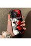 Samsung Galaxy A26 Compatible Silicone Edge Hard Back Case Couple Phone Case with Floral Pattern - 3