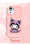 Redmi Note 10S Compatible Case Camera Protector Pink Silicone Couple Phone Case Kuromi Pattern - 2