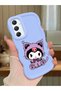 Samsung Galaxy A34 5g Compatible Case Camera Protector Blue Silicone Couple Phone Case Kuromi Pattern
