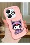 Infinix Hot 40I Compatible Case Camera Protector Pink Silicone Couple Phone Case Kuromi Pattern