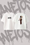 Megan Thee Stallion_2 Design Back Printed Cotton White Oversize T-Shirt
