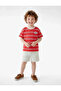 Cotton Muslin Striped Shorts with Elastic Waist