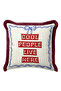 Cool People Live Here Written Fringed Pillowcase-Nostalgic Text Cream Burgundy Tasseled Throw Pillow Cover - 7