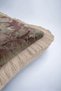 Vintage Floral Fringed Pillowcase - Artistic Floral Green Mink Tassel Throw Pillow Cover - 8
