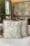 Botanical Leaves Elegant Fringed Pillowcase-Watercolor Floral Beige Gray Mink Tassel Throw Pillow Cover - 6