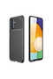 Galaxy A04S Case Carbon Look Silicone with Camera Protection Ultimate Protection Brsa