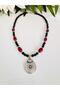 Agate Natural Stone Antique (Ethnic) Design Necklace with Medallion 44 cm - 5