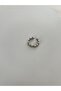 Full Tour Stone Detail Adjustable Silver Steel Ring - 6