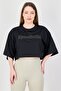 Women Sportswear Fit Short Sleeve Training Top, Black