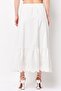 Women Eyelet A-Line Skirt, White - 3