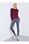 Burgundy Logo Back Reflective Detail Asymmetric Hem Top - 2